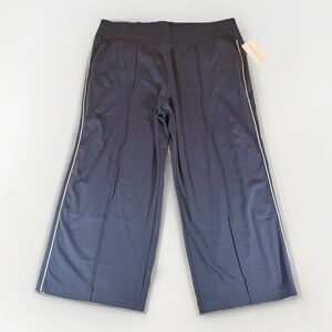 Athleta Venice Track Stripe Wide Leg Pants 3X Blue NWT SculptTek Cropped Plus